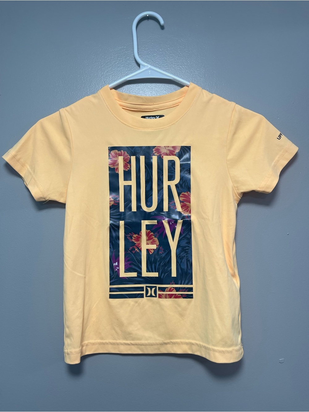 Hurley Yellow Kids' Short Sleeve Tee UPF 50+
